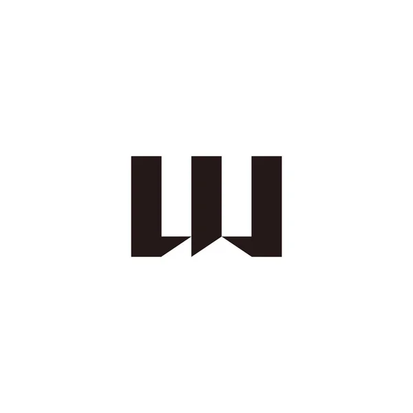 Litera Prosty Wektor Logo Geometrycznego Cienia — Wektor stockowy