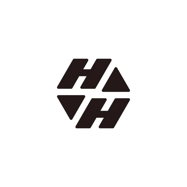 Bokstav Gatan Väg Symbol Geometriska Hexagonal Logotyp Vektor — Stock vektor
