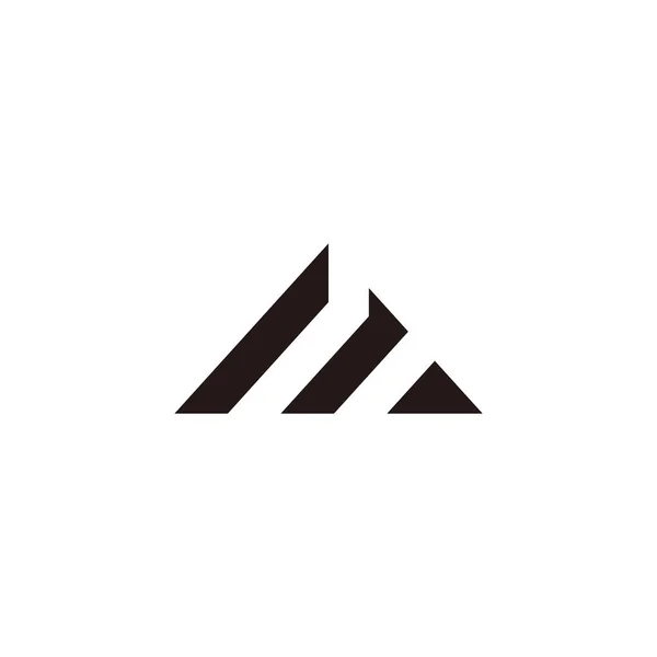 Üçgen Çizgileri Geometrik Çizgi Tasarım Logosu — Stok Vektör