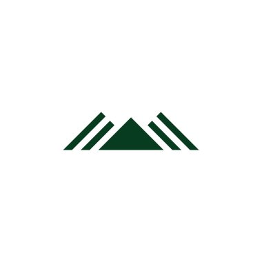 Çizgiler üçgen dağ silueti gölge logo vektörü