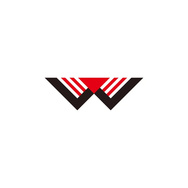 Letra Triângulo Colorido Geométrico Simples Logotipo Vetor — Vetor de Stock