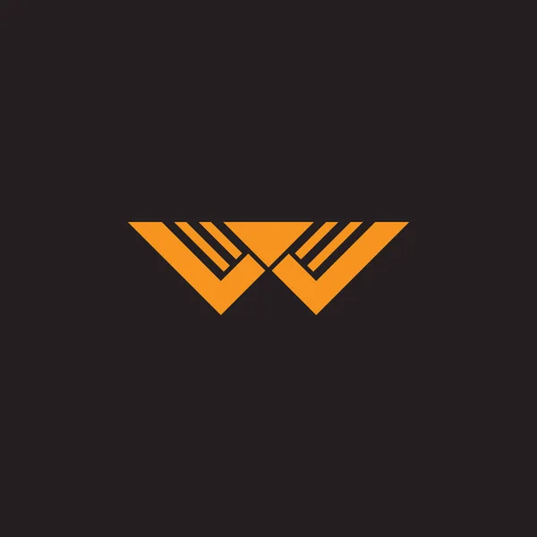 Letra Triángulo Plano Silueta Geométrica Logotipo Vector — Archivo Imágenes Vectoriales