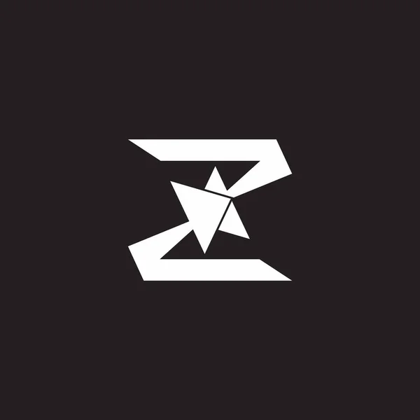 Lettre Flèche Opposée Vers Haut Géométrique Simple Logo Vecteur — Image vectorielle