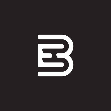 eb harfi basit geometrik doğrusal logo vektörü