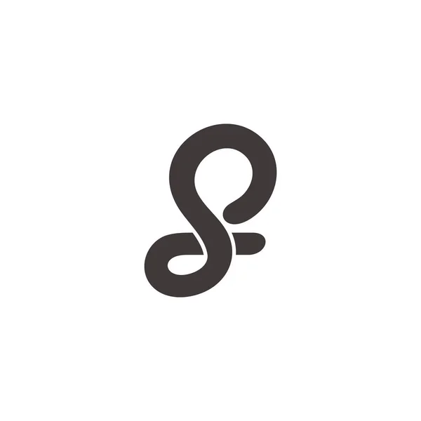 Letra Linha Movimento Simples Plana Logotipo Vetor —  Vetores de Stock