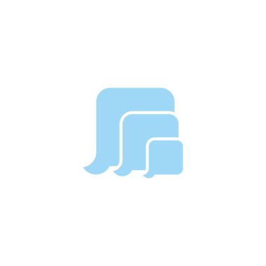 üç baloncuk konuşması geometrik kare logo vektörü