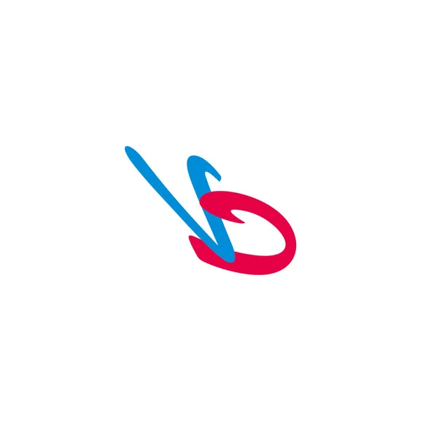 Letra Simple Movimiento Colorido Flecha Logo Vector — Vector de stock