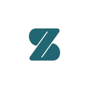 z eğrisi geometrik basit logo vektörü