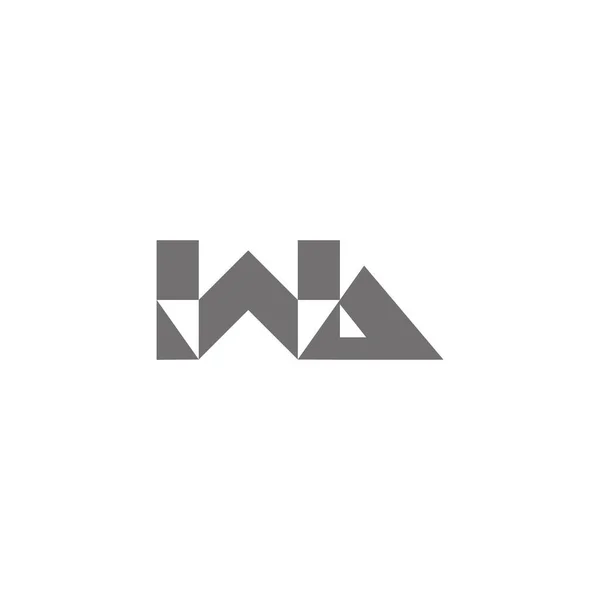 Letter Triangle Geometric Mosaic Logo Vector — Stock Vector