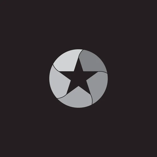 Cerchio Stella Carta Piega Design Qualità Simbolo Vettore — Vettoriale Stock