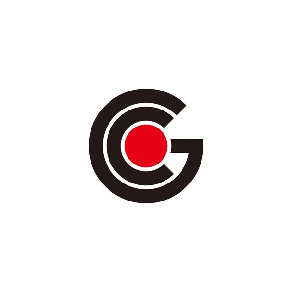 Lettre Cercle Rond Mouvement Ligne Géométrique Logo Vecteur — Image vectorielle