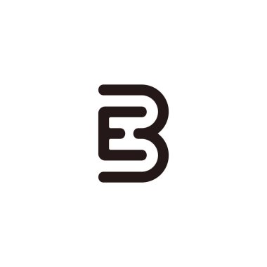 harf basit doğrusal labirent logo vektörü olsun