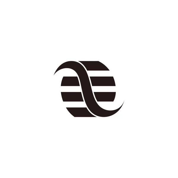Krzywe Pasek Proste Geometryczne Logo Wektor — Wektor stockowy