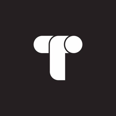 tr geometrik basit logo vektörü harfi