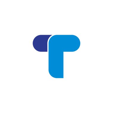 harf tr kapsül şekli geometrik basit logo vektörü