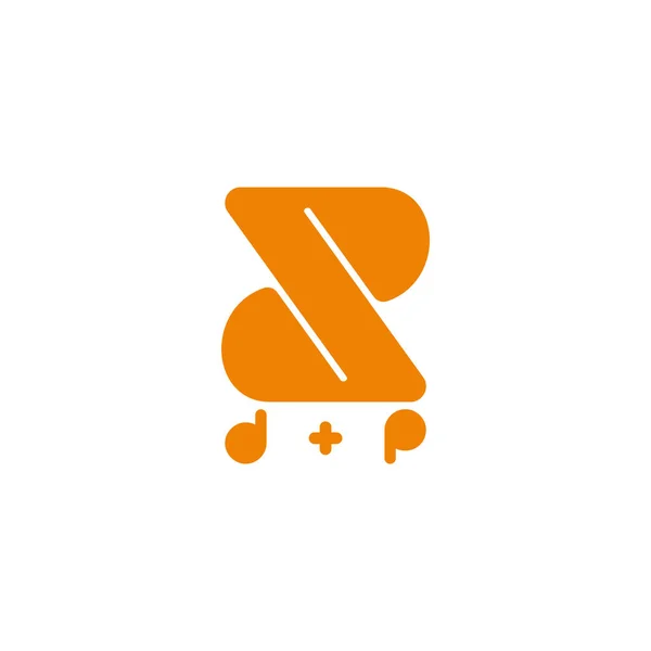 Litera Proste Krzywe Geometryczne Wektor Logo — Wektor stockowy