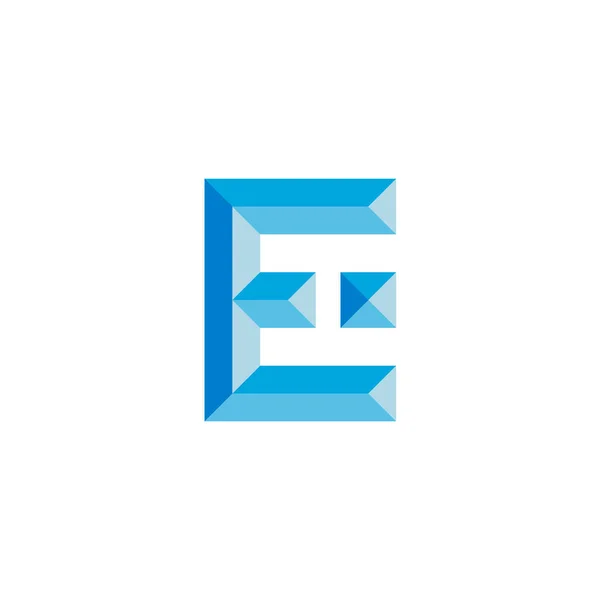 Bokstaven Blå Diamant Lutning Logotyp Vektor — Stock vektor