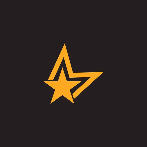 Letra Estrella Simple Movimiento Abstracto Simple Logo Vector — Vector de stock