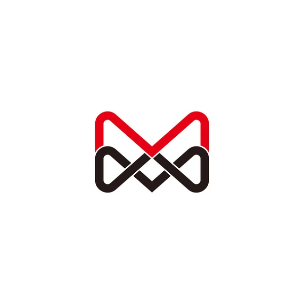 Harfi Sonsuz Renkli Geometrik Çizgi Logo Vektörü — Stok Vektör