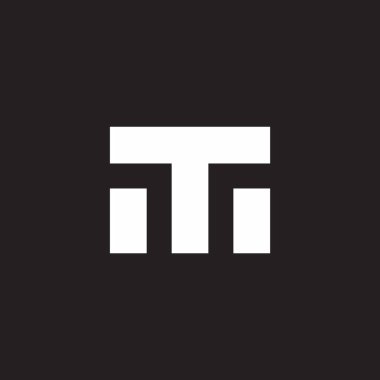 harf tm basit geometrik temel logo vektörü