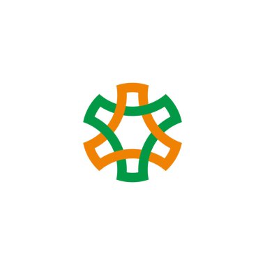 Basit bağlantılı üçgen logo vektörü harfi