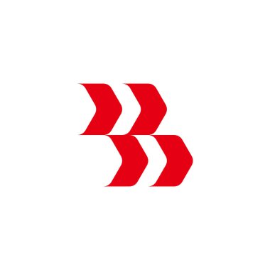 Basit hızlı oklar kırmızı roket sembolü logo vektörü