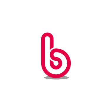 sb harfi basit geometrik sonsuz çizgi logo vektörü