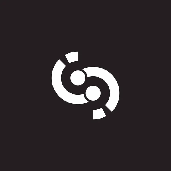 Soyut Harf Basit Bağlı Geometrik Çizgi Logo Vektörü — Stok Vektör