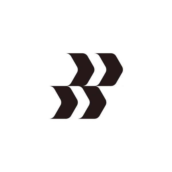 Lettera Frecce Astratte Geometrico Semplice Vettore Logo — Vettoriale Stock