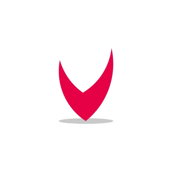 Letra Simples Desenho Geométrico Sombra Logotipo Vetor —  Vetores de Stock