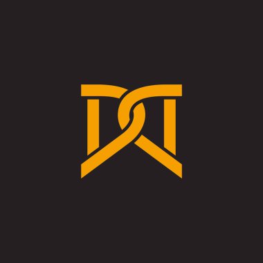 dc dd basit bağlı geometrik doğrusal logo vektörü