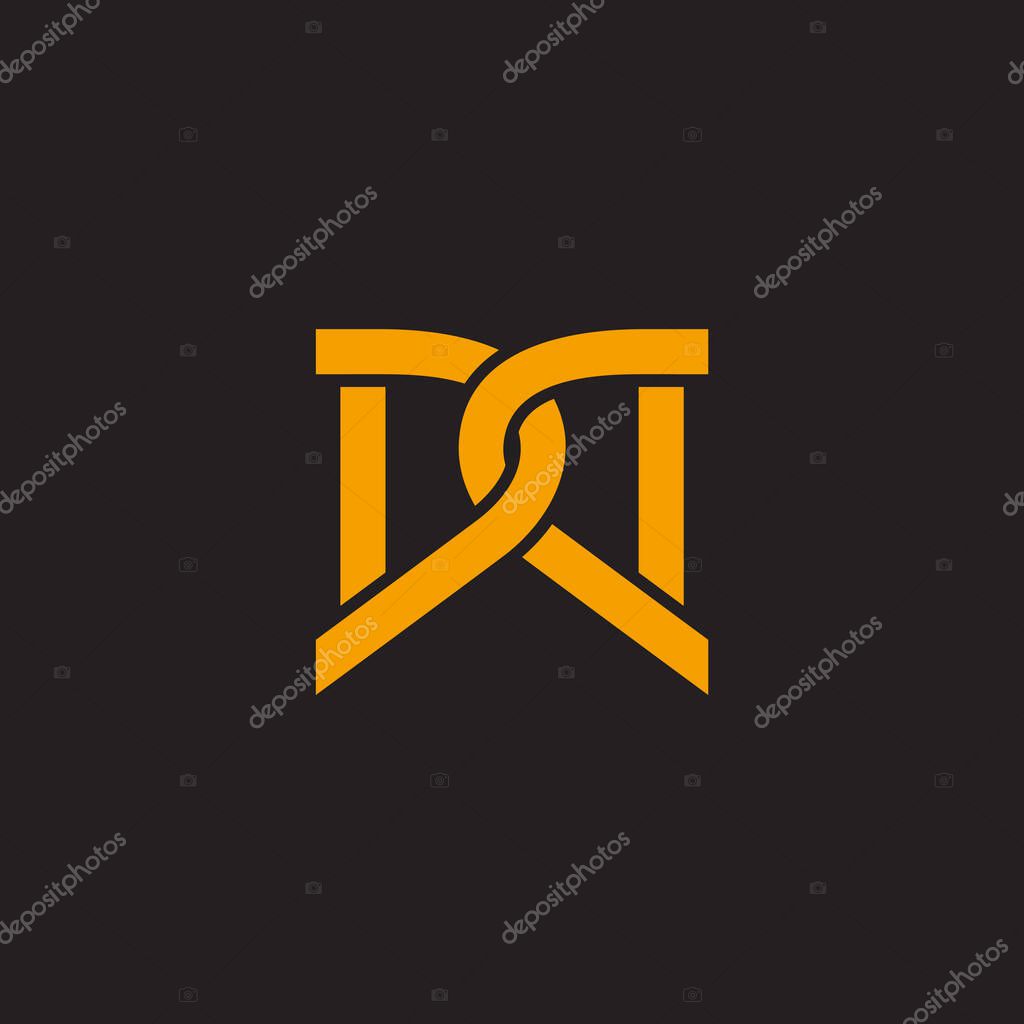 Letter dc dd simple linked geometric linear logo vector