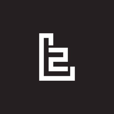 letter l2 stripes geometric lines logo vector 