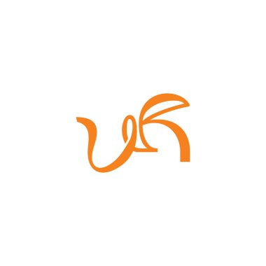 letter vr simple loop ribbon motion logo vector 