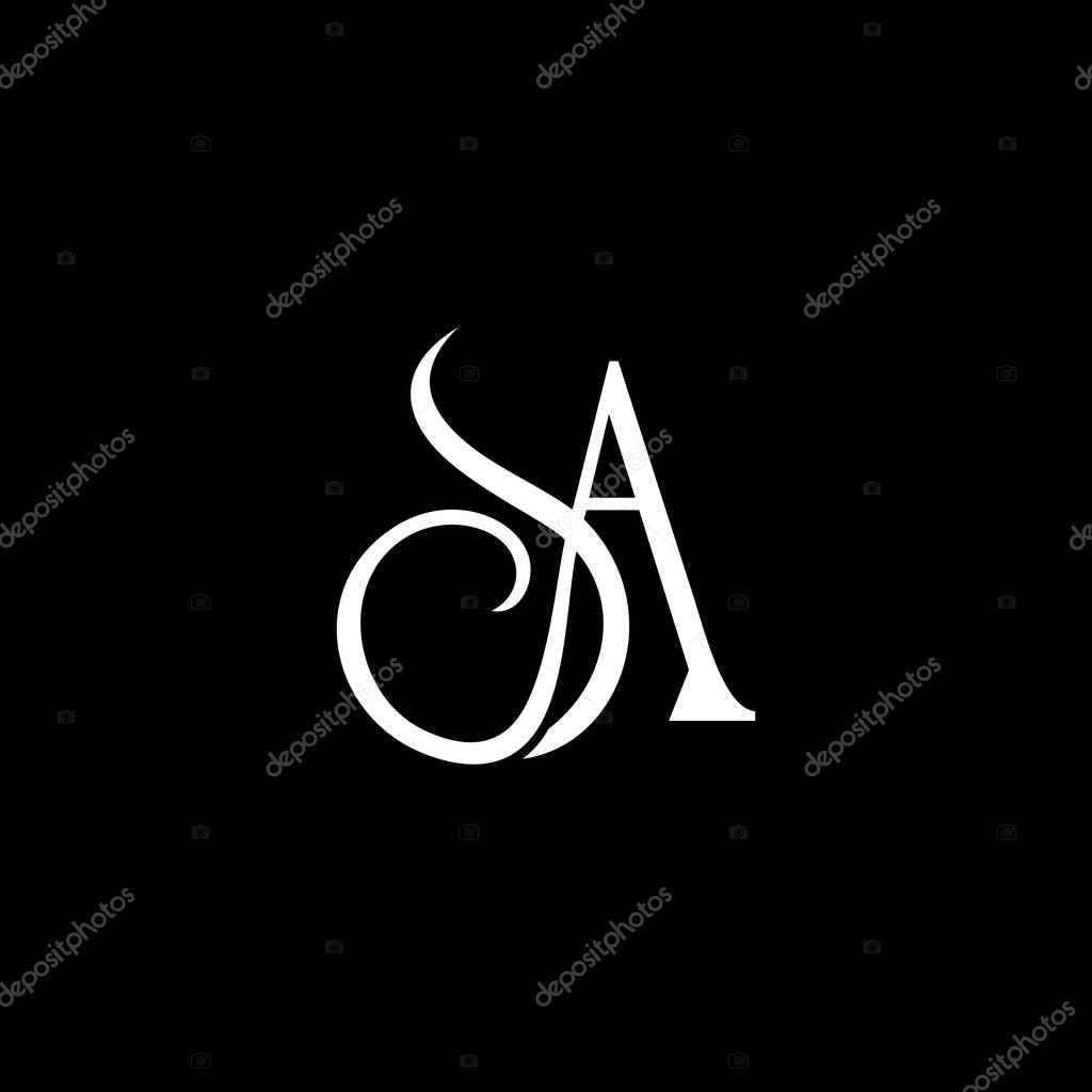 Letter da smoke curves abstract logo vector