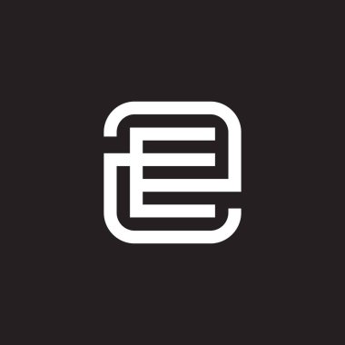 2e harfi basit çizgili geometrik çizgi logo vektörü 