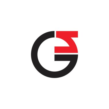 harf gs basit daireler geometrik çizgiler logo vektörü