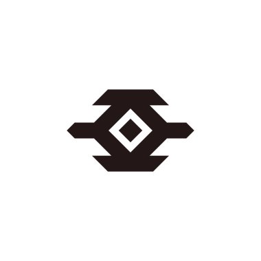 Basit geometrik çokgen çizgiler bir sembol nokta logo vektörü