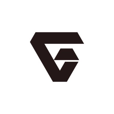 G harfi basit geometrik üçgenler katlama vektörü