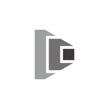 harf cc üçgen gradyan renk logo vektörü