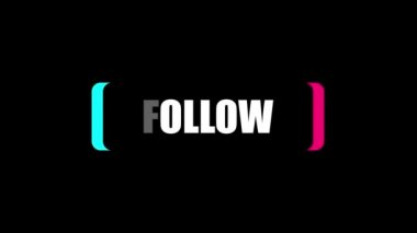 Takip et. Kanal, blog ve popüler sosyal medyaya abone olun. Pazarlama animasyon hareketi grafiksel video 4K