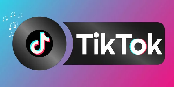 Tik Tok simgesi. Yeni tarz. Sosyal medya. Popüler sosyal ağ Tik Tok. Vektör çizimi. EPS10