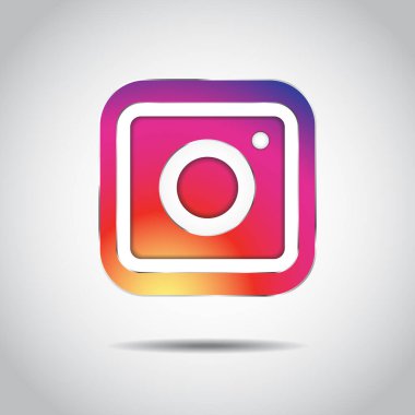 Sosyal medya Instagram simgesi renk gradyanı. Simge rengi. EPS 10