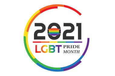 LGBT Gurur Ayı. Gökkuşağı aşk konsepti. LGBT bayrağı. Biseksüel, lezbiyen, eşcinsel, transseksüel. İnsan hakları ve hoşgörü. Kart, poster ve afiş. Vektör çizimi. EPS10