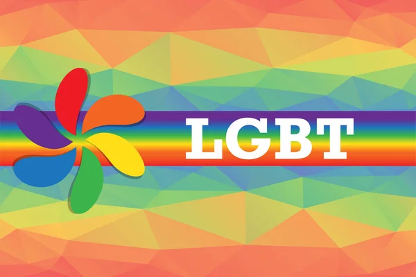 Lgbt Pride Rainbow Love Konzept Lgbt Flagge Bisexuell Lesbisch Schwul — Stockvektor
