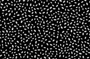 Kahve çekirdekleri ile kusursuz bir geçmişi var. Vektör illüstrasyonu.