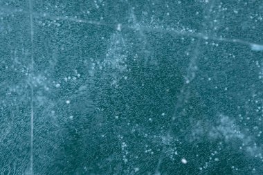 İçinde baloncuklar olan güzel sanatsal buz. Duvar kağıdı ve arkaplan kavramı.