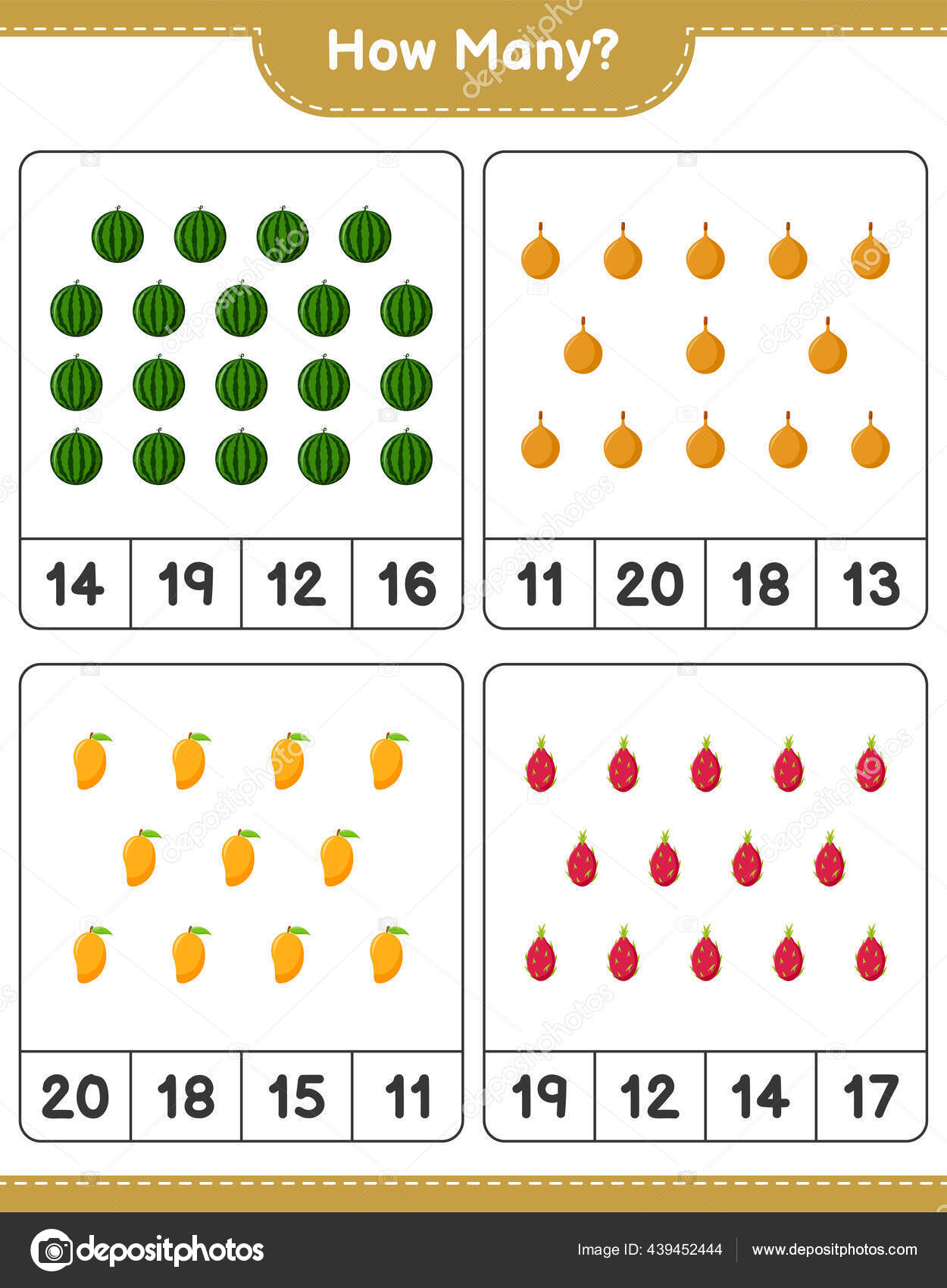 Quantos Jogos De Contagem De Sorvetes Para O Vetor De Ilustração Infantil.  Perfeito Para O Jogo De Matemática Infantil Ilustração do Vetor -  Ilustração de folha, alimento: 215911494