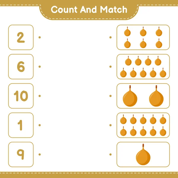 Zählen Und Übereinstimmen Die Anzahl Der Voavanga Zählen Und Mit — Stockvektor