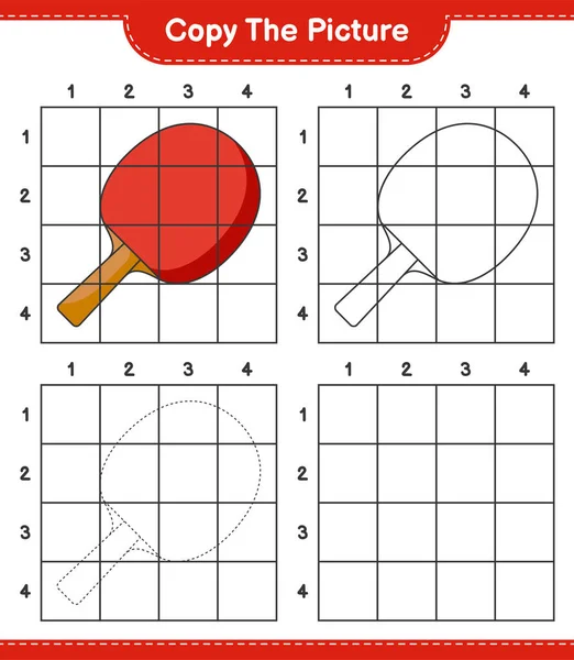 Αντιγράψτε Την Εικόνα Αντιγράψτε Την Εικόνα Του Ping Pong Racket — Διανυσματικό Αρχείο